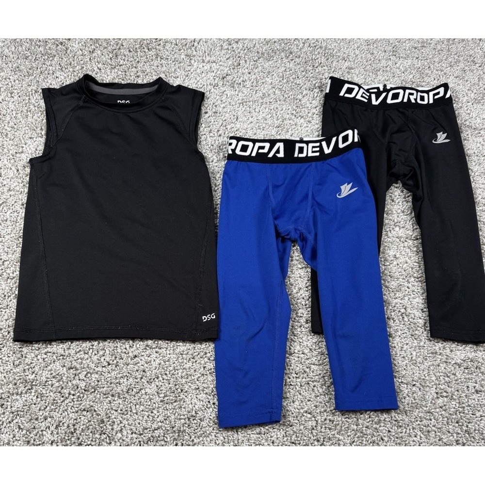 Devoropa DSG Lot Of Boys Athletic Wear Tights Sleeveless Top XS
